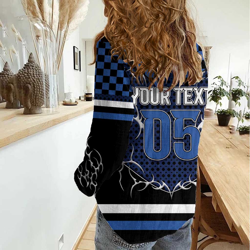 Custom Hockey Women Casual Shirt Tribal Strike