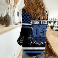 Custom Hockey Women Casual Shirt Tribal Strike
