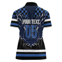 Custom Hockey Women Polo Shirt Tribal Strike