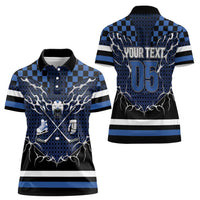 Custom Hockey Women Polo Shirt Tribal Strike