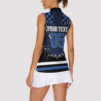 Custom Hockey Women Sleeveless Polo Shirt Tribal Strike