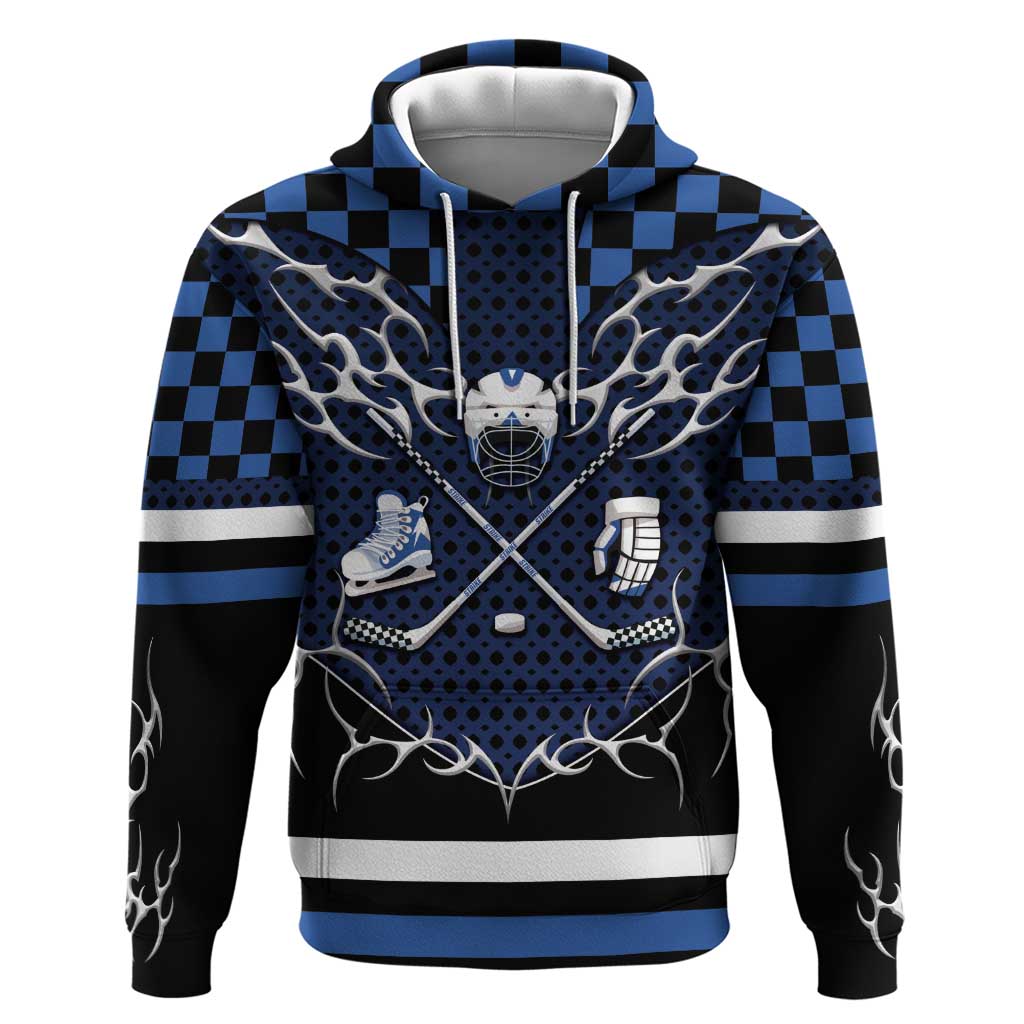 Custom Hockey Zip Hoodie Tribal Strike