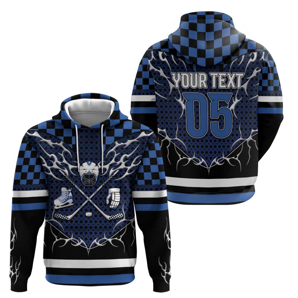 Custom Hockey Zip Hoodie Tribal Strike