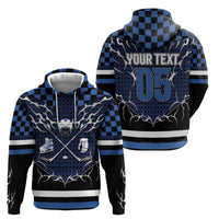 Custom Hockey Zip Hoodie Tribal Strike