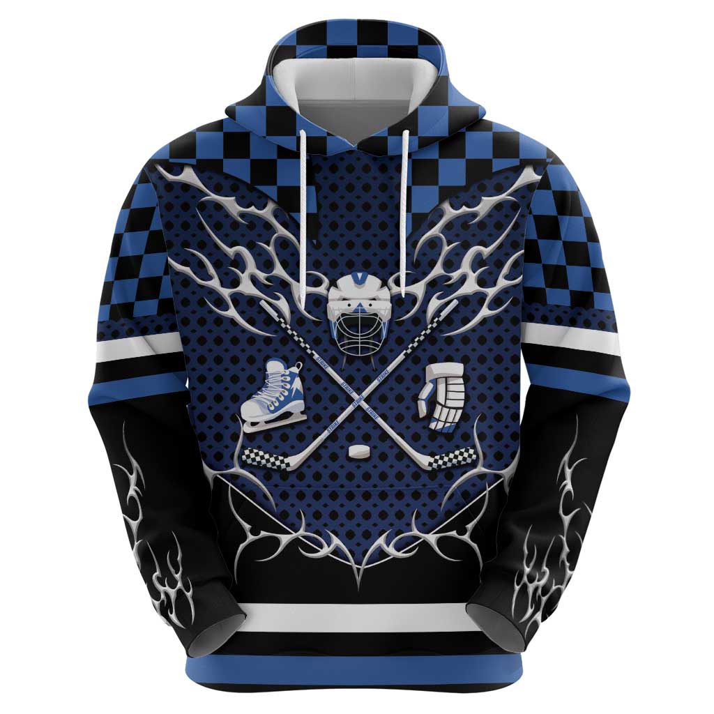 Custom Hockey Zip Hoodie Tribal Strike