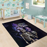 Skull Area Rug Mentally Ill But Totally Chill