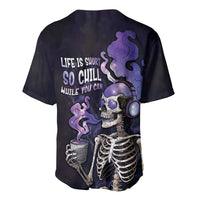 Skull Baseball Jersey Mentally Ill But Totally Chill