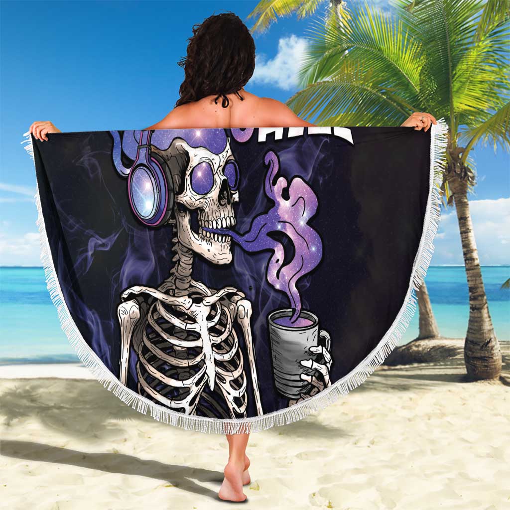 Skull Beach Blanket Mentally Ill But Totally Chill