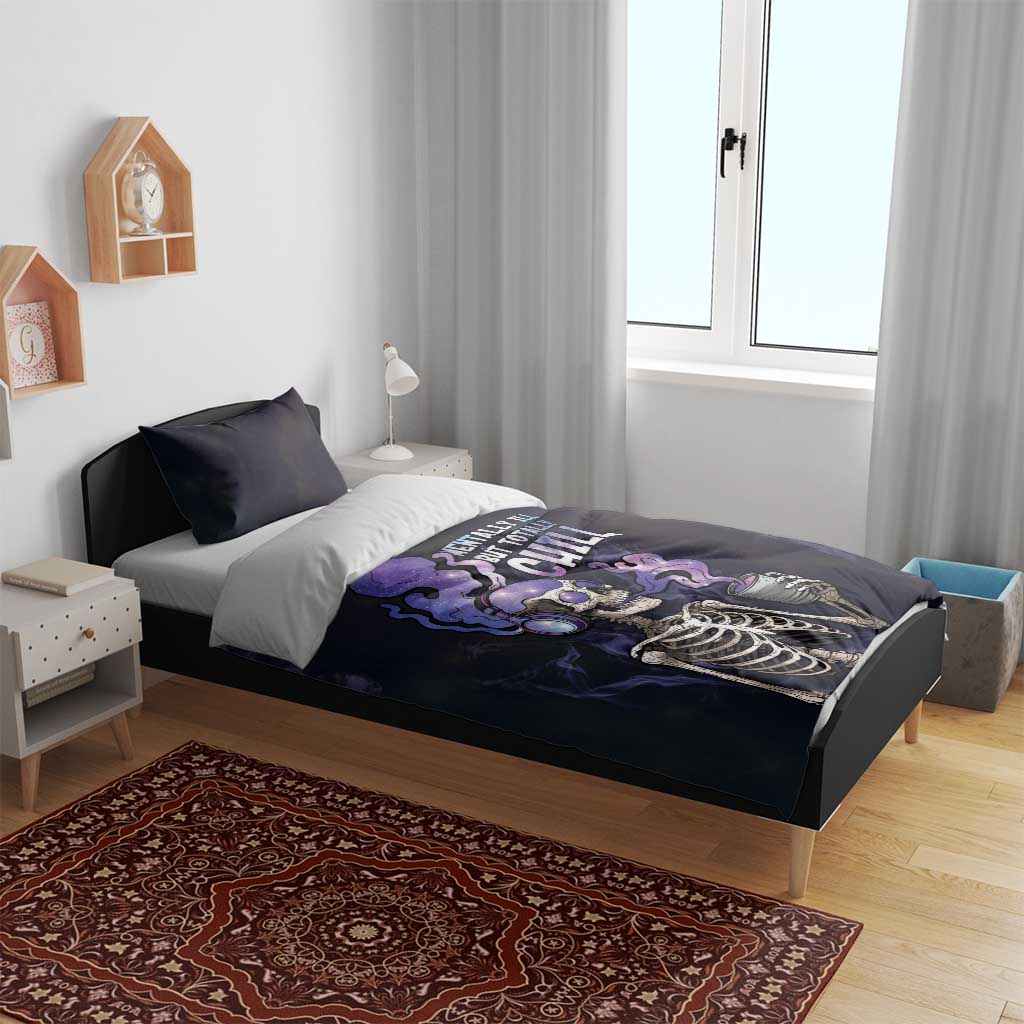 Skull Bedding Set Mentally Ill But Totally Chill