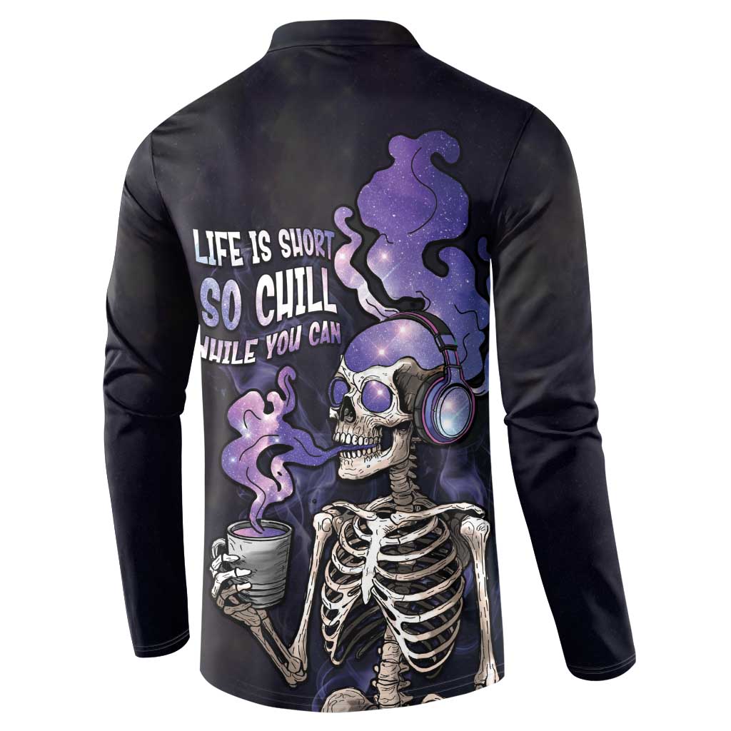 Skull Button Sweatshirt Mentally Ill But Totally Chill