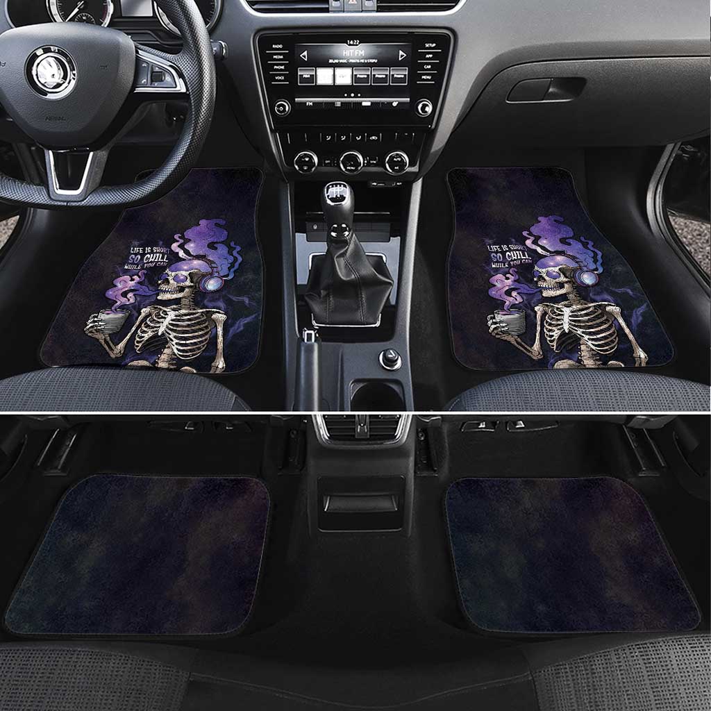 Skull Car Mats Mentally Ill But Totally Chill