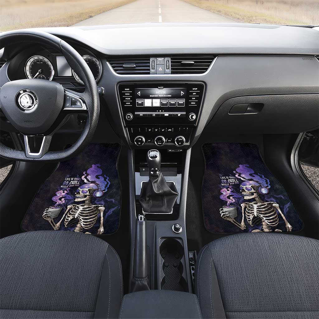 Skull Car Mats Mentally Ill But Totally Chill