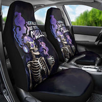 Skull Car Seat Cover Mentally Ill But Totally Chill
