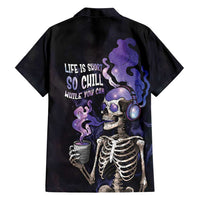 Skull Family Matching Long Sleeve Bodycon Dress and Hawaiian Shirt Mentally Ill But Totally Chill