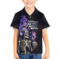 Skull Family Matching Tank Maxi Dress and Hawaiian Shirt Mentally Ill But Totally Chill