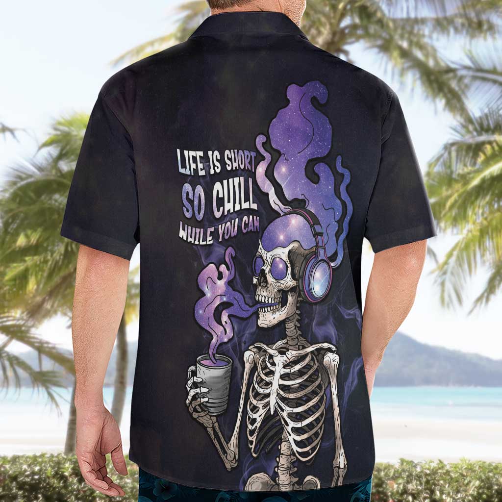 Skull Hawaiian Shirt Mentally Ill But Totally Chill