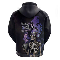 Skull Hoodie Mentally Ill But Totally Chill