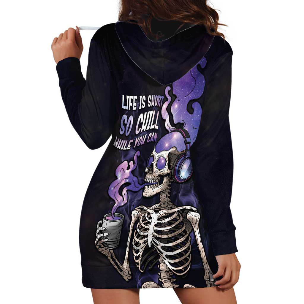 Skull Hoodie Dress Mentally Ill But Totally Chill