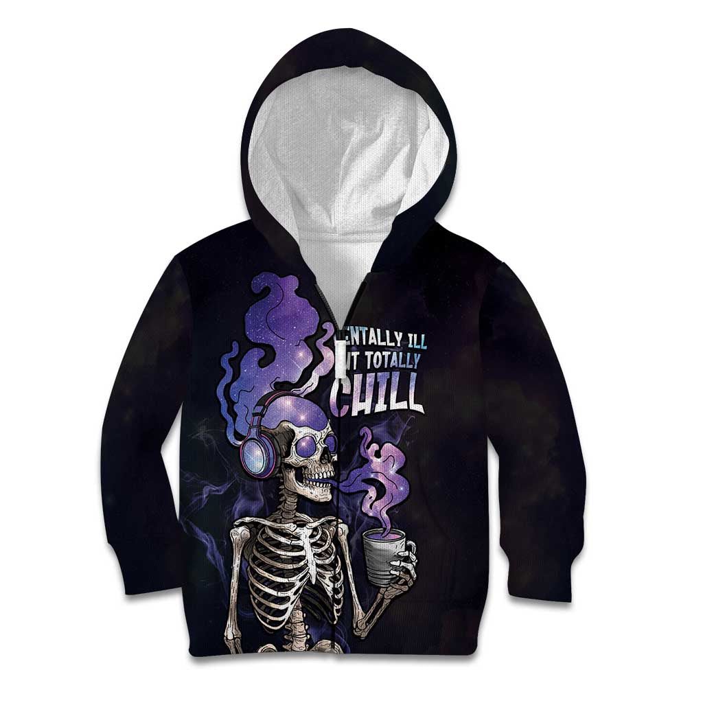 Skull Kid Hoodie Mentally Ill But Totally Chill