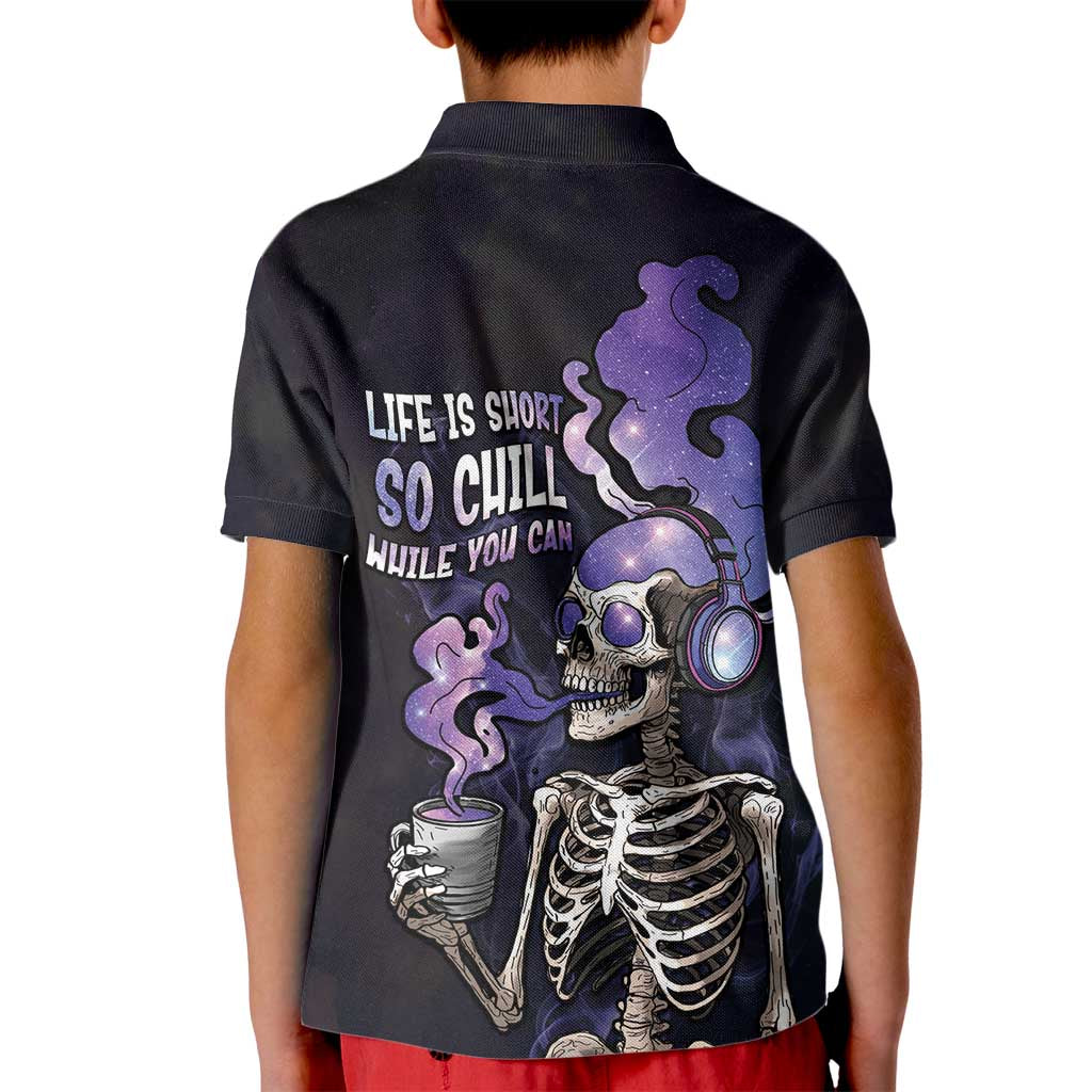Skull Kid Polo Shirt Mentally Ill But Totally Chill