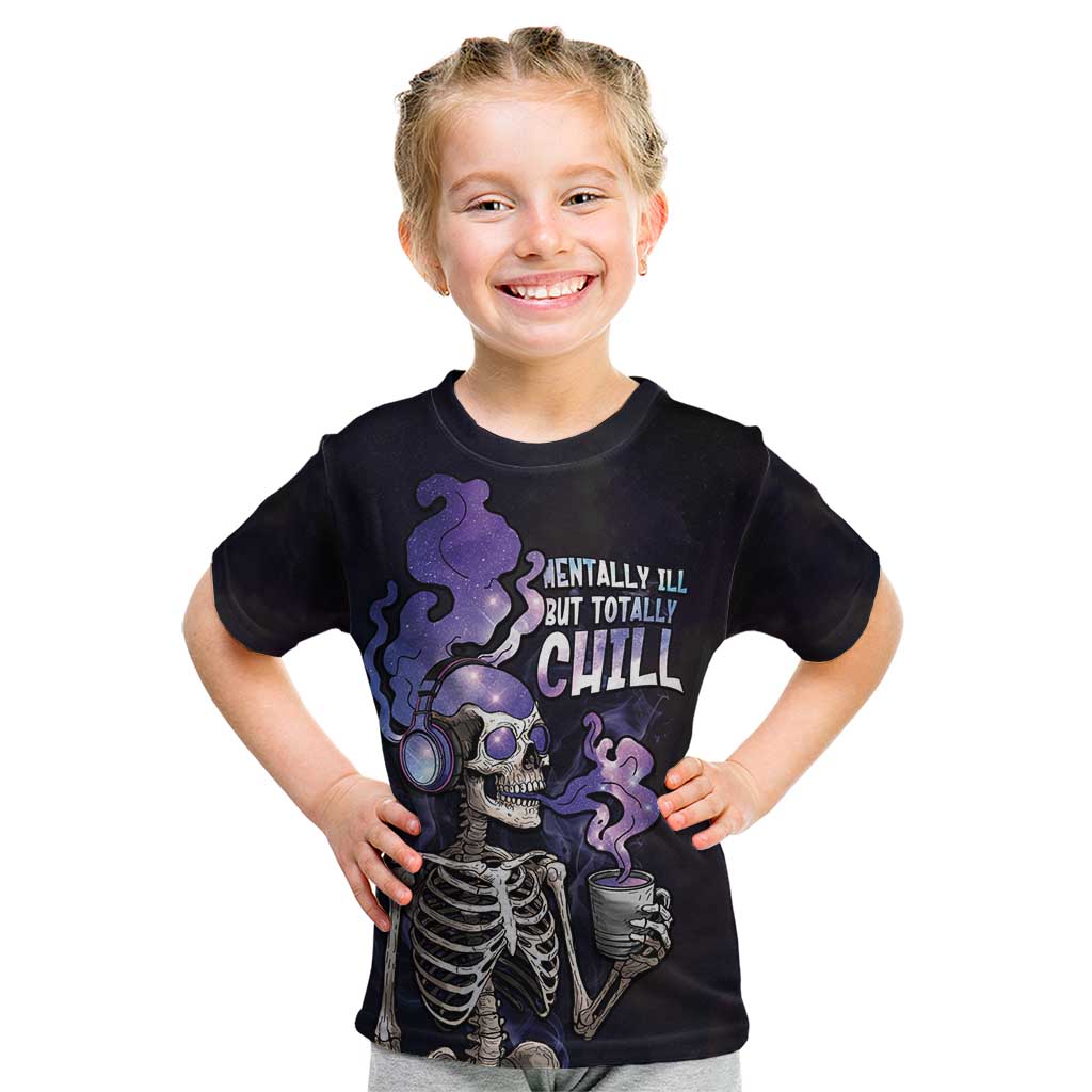 Skull Kid T Shirt Mentally Ill But Totally Chill