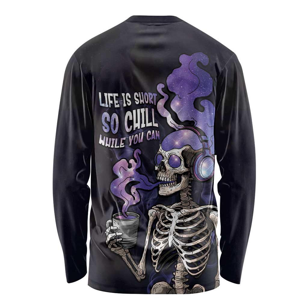 Skull Long Sleeve Shirt Mentally Ill But Totally Chill