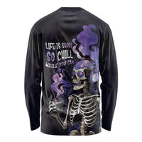 Skull Long Sleeve Shirt Mentally Ill But Totally Chill