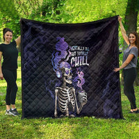 Skull Quilt Mentally Ill But Totally Chill