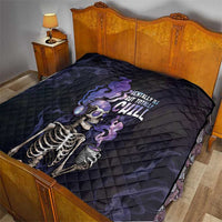 Skull Quilt Mentally Ill But Totally Chill
