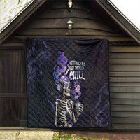 Skull Quilt Mentally Ill But Totally Chill