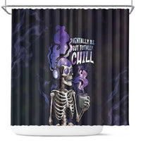 Skull Shower Curtain Mentally Ill But Totally Chill