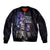 Skull Sleeve Zip Bomber Jacket Mentally Ill But Totally Chill