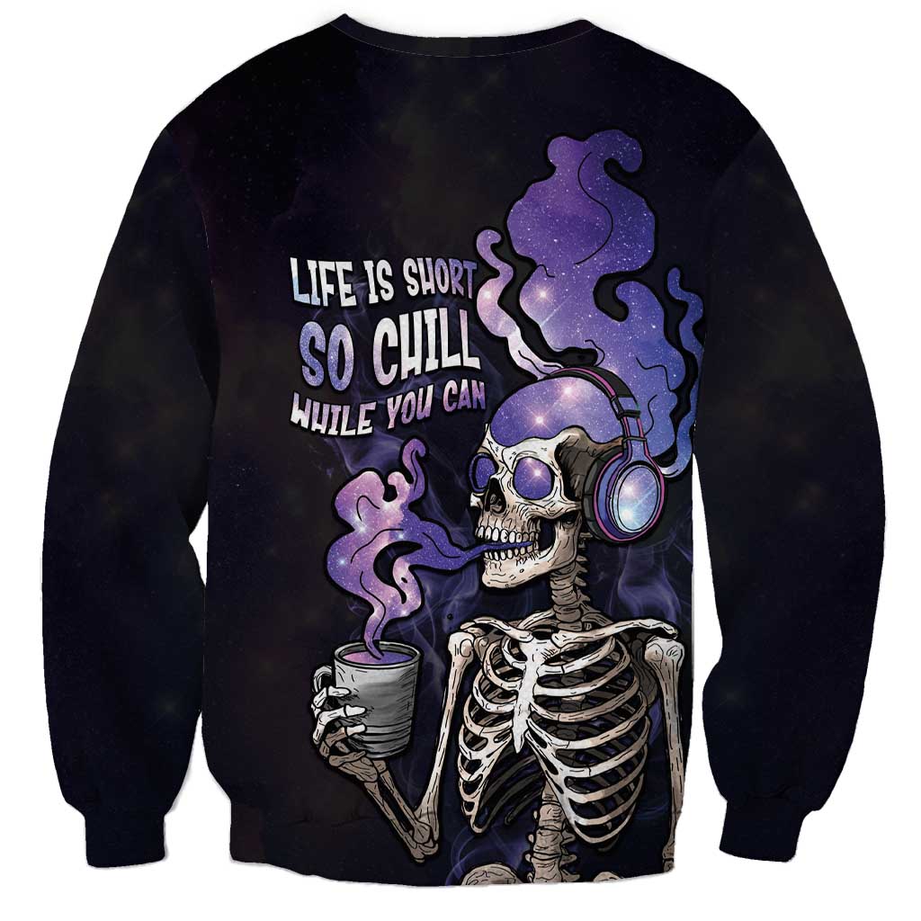 Skull Sweatshirt Mentally Ill But Totally Chill