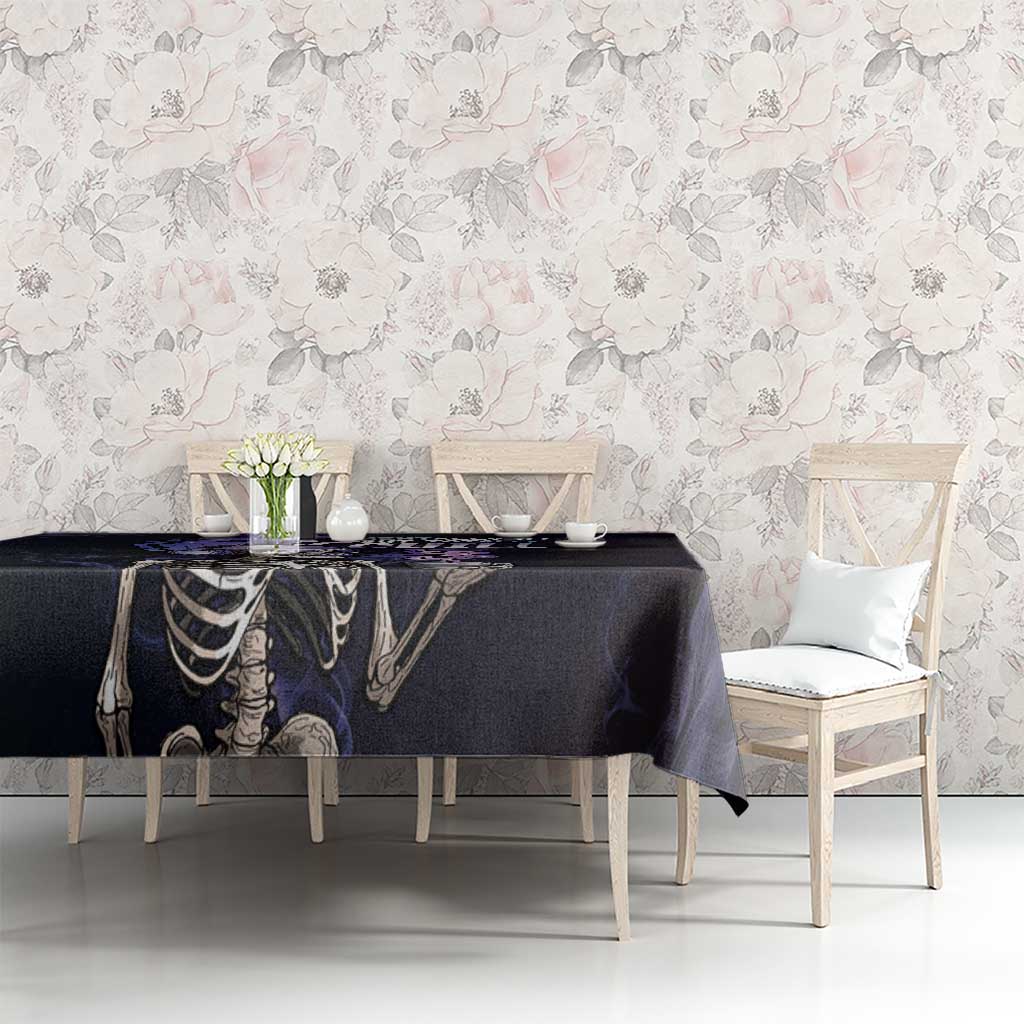 Skull Tablecloth Mentally Ill But Totally Chill