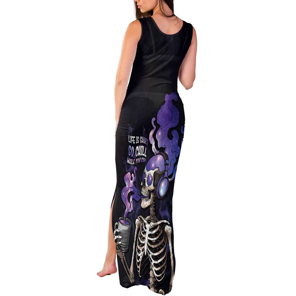 Skull Tank Maxi Dress Mentally Ill But Totally Chill