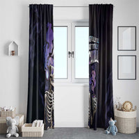 Skull Window Curtain Mentally Ill But Totally Chill