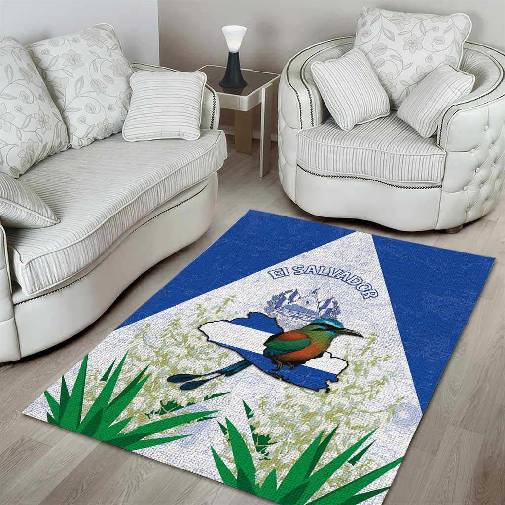 El Salvador Area Rug Torogoz Bird Map