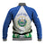 Personalized El Salvador Baseball Jacket Torogoz Bird Map