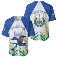 Personalized El Salvador Baseball Jersey Torogoz Bird Map