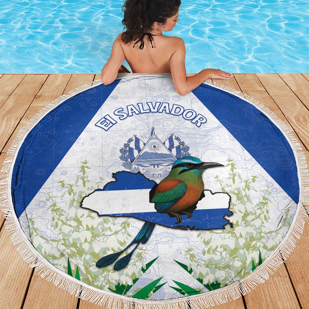 El Salvador Beach Blanket Torogoz Bird Map