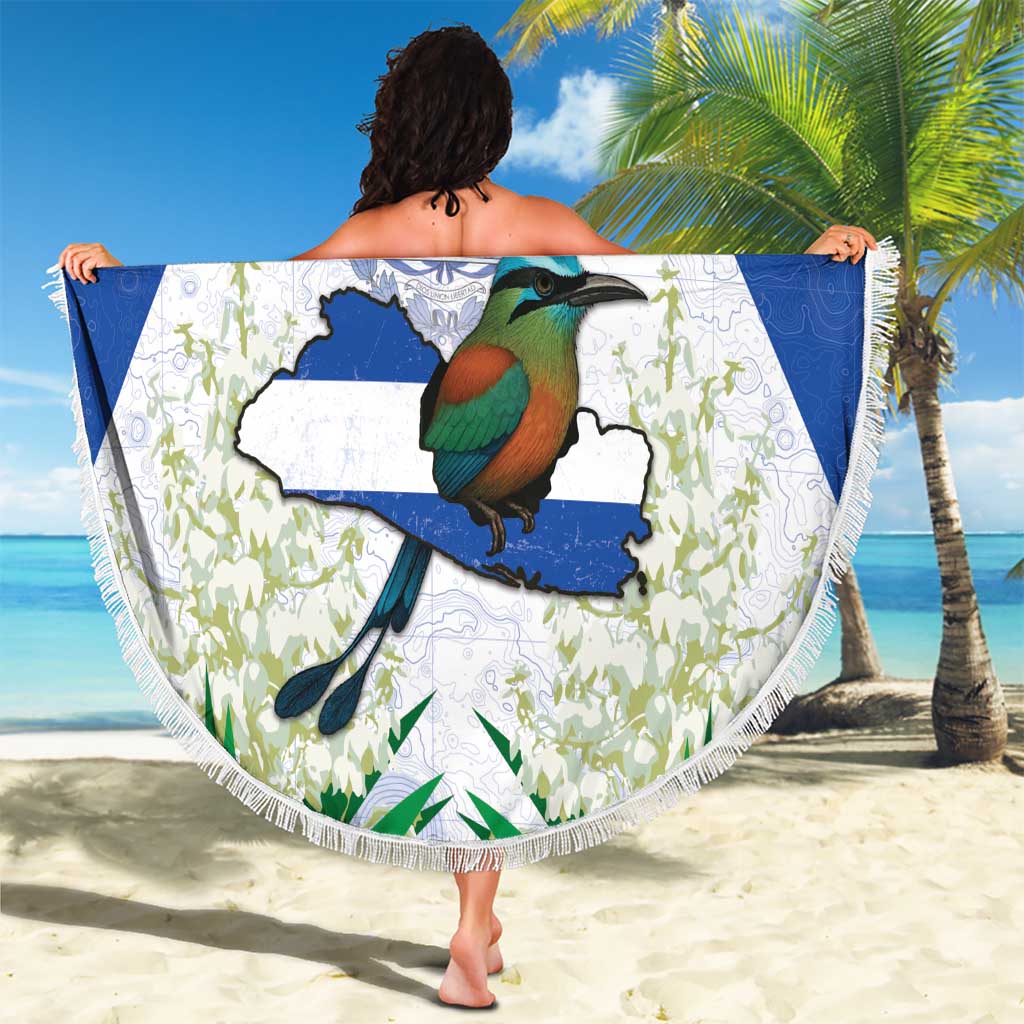 El Salvador Beach Blanket Torogoz Bird Map