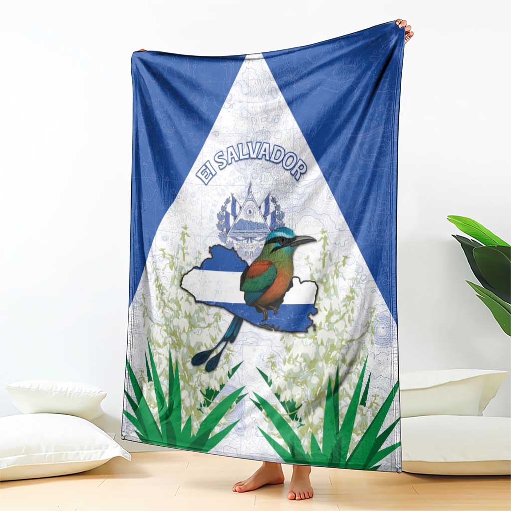 El Salvador Blanket Torogoz Bird Map