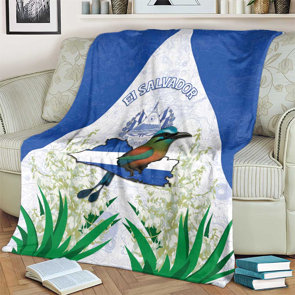 El Salvador Blanket Torogoz Bird Map
