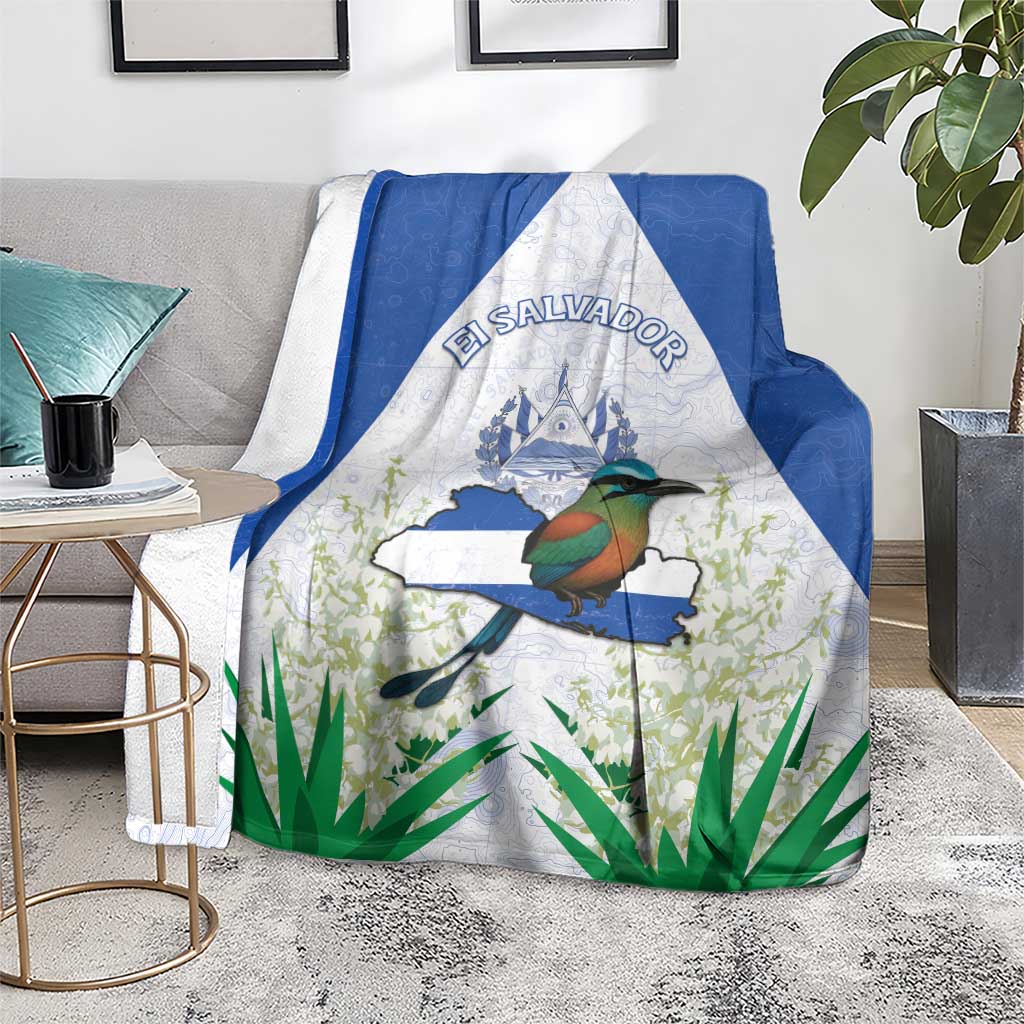 El Salvador Blanket Torogoz Bird Map