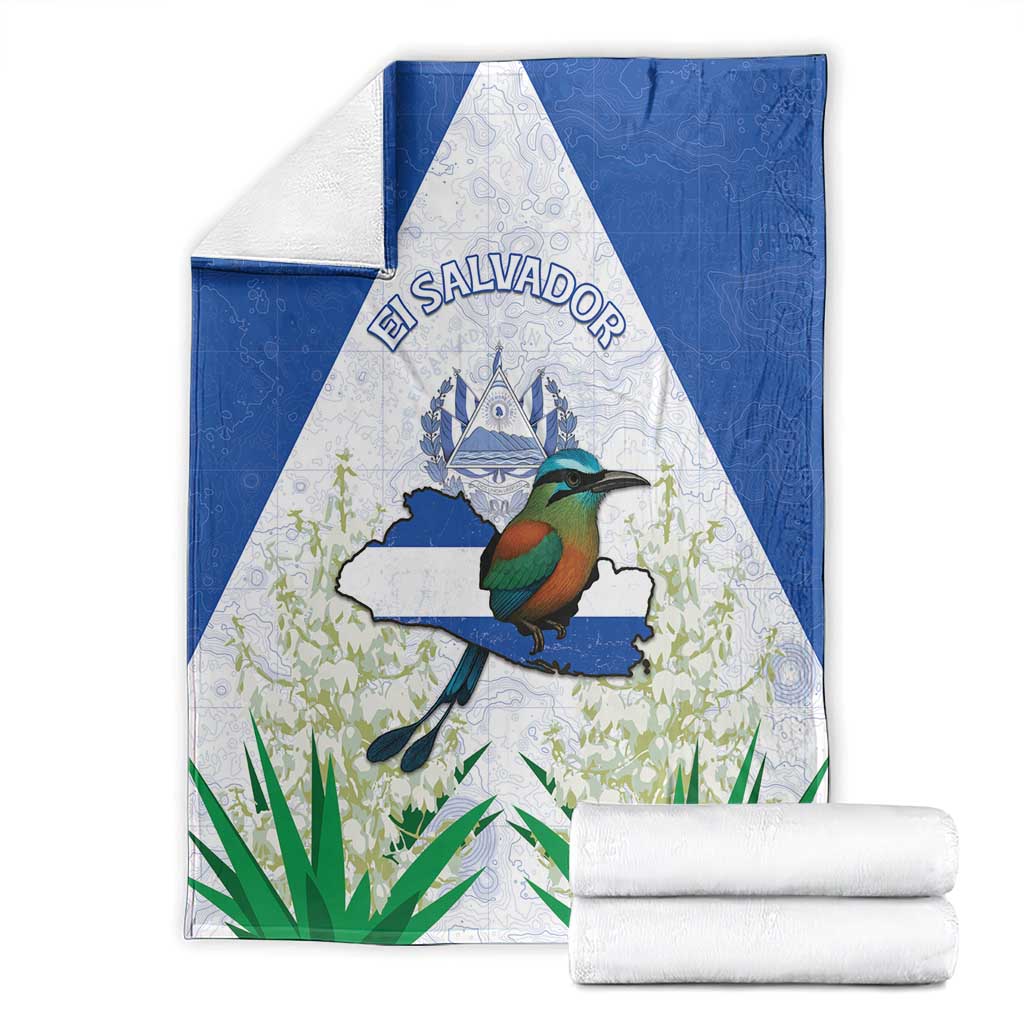 El Salvador Blanket Torogoz Bird Map