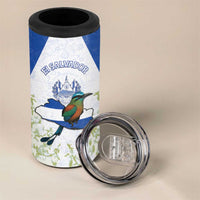 Personalized El Salvador 4 in 1 Can Cooler Tumbler Torogoz Bird Map