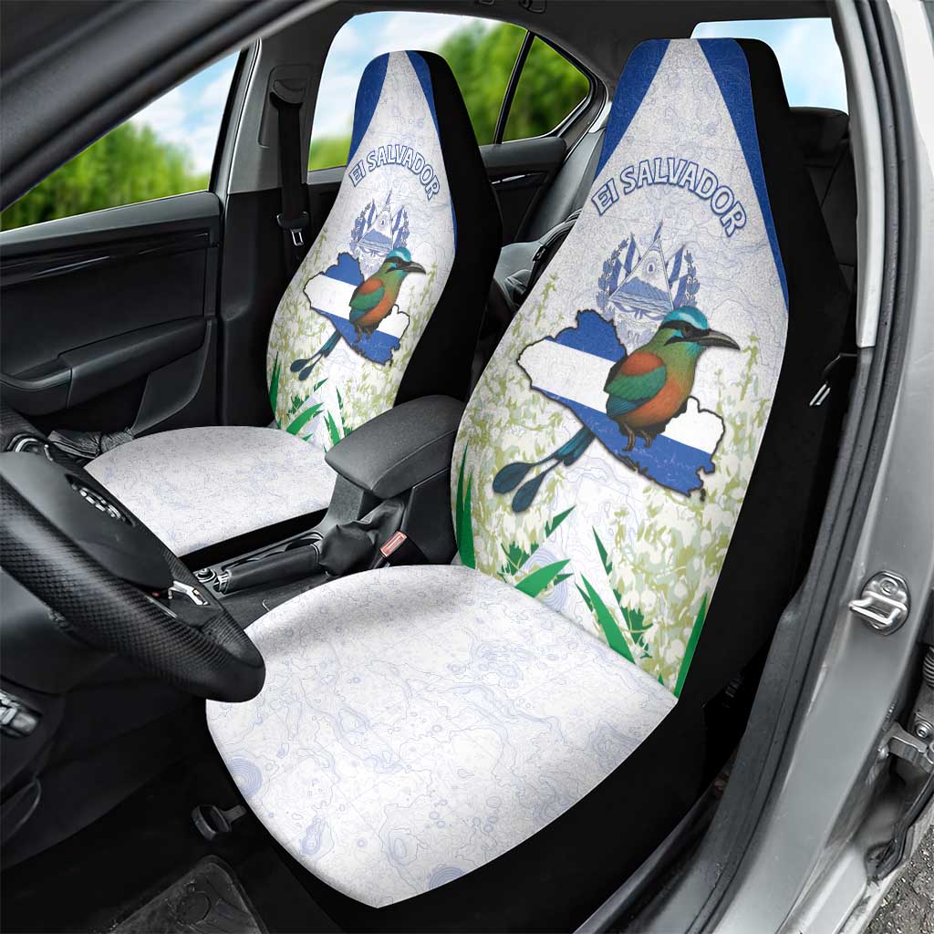 El Salvador Car Seat Cover Torogoz Bird Map