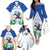 Personalized El Salvador Family Matching Off The Shoulder Long Sleeve Dress and Hawaiian Shirt Torogoz Bird Map
