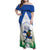 Personalized El Salvador Family Matching Off Shoulder Maxi Dress and Hawaiian Shirt Torogoz Bird Map