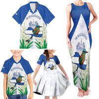Personalized El Salvador Family Matching Tank Maxi Dress and Hawaiian Shirt Torogoz Bird Map